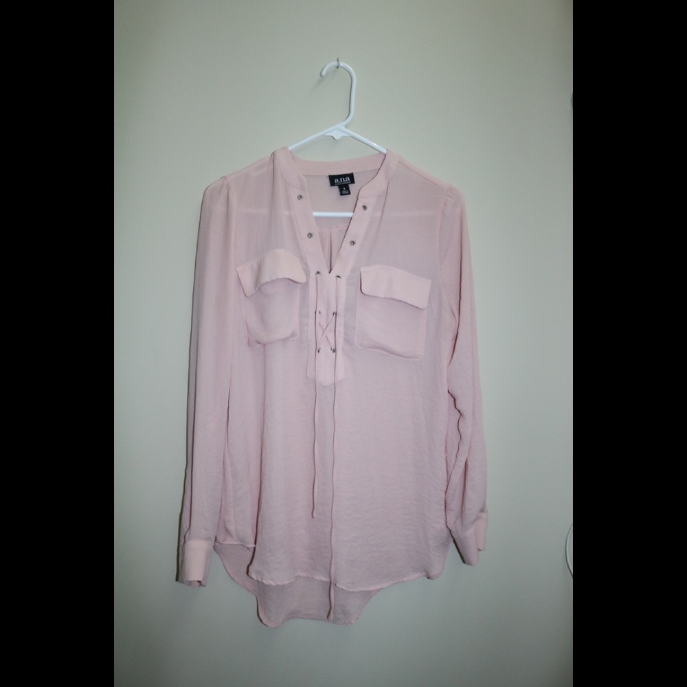 Sheer button down dress shirt